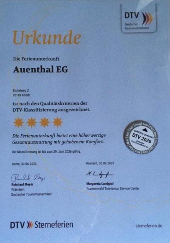 Ferienwohnung Auenthal Koditz Kültér fotó